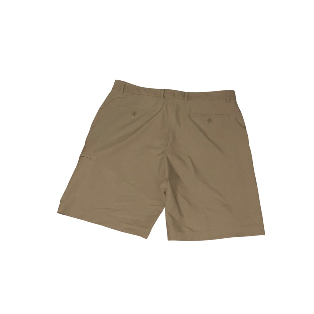 Pebble Beach Performance Mens Golf Shorts Tan Khaki Size 36 Stretch Wicking